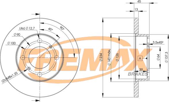 FREMAX BD-9280 - Спирачен диск vvparts.bg