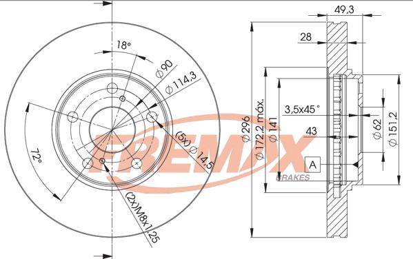 FREMAX BD-4401 - Спирачен диск vvparts.bg