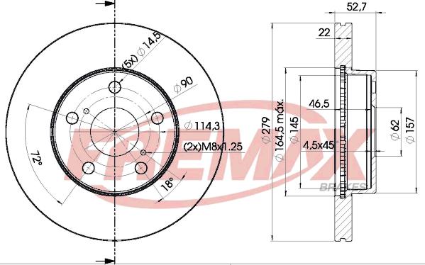 FREMAX BD-4407 - Спирачен диск vvparts.bg