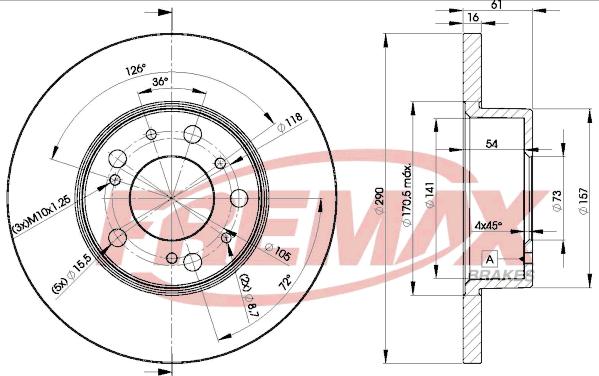 FREMAX BD-4695 - Спирачен диск vvparts.bg