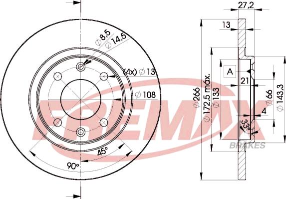 FREMAX BD-4692 - Спирачен диск vvparts.bg