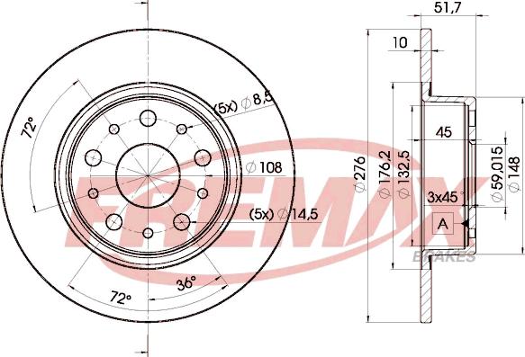 FREMAX BD-4646 - Спирачен диск vvparts.bg