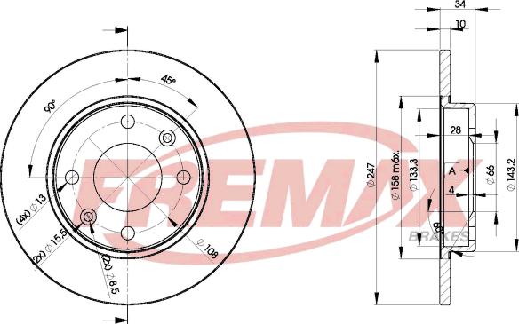 FREMAX BD-4689 - Спирачен диск vvparts.bg