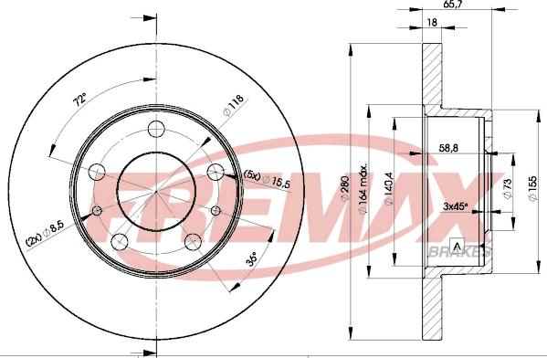 FREMAX BD-4680 - Спирачен диск vvparts.bg