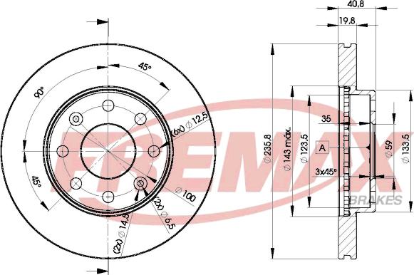 FREMAX BD-4633 - Спирачен диск vvparts.bg