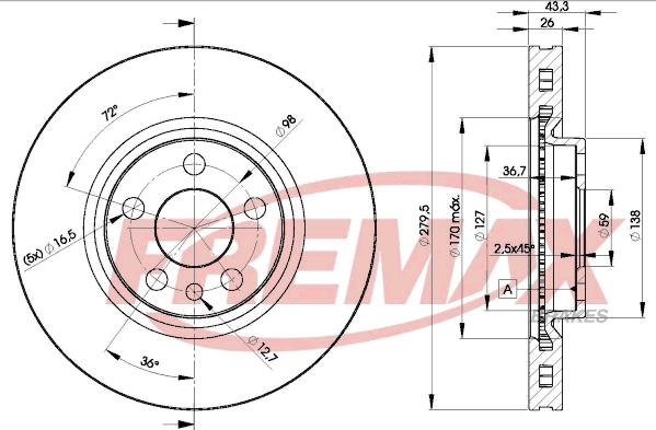 FREMAX BD-4620 - Спирачен диск vvparts.bg