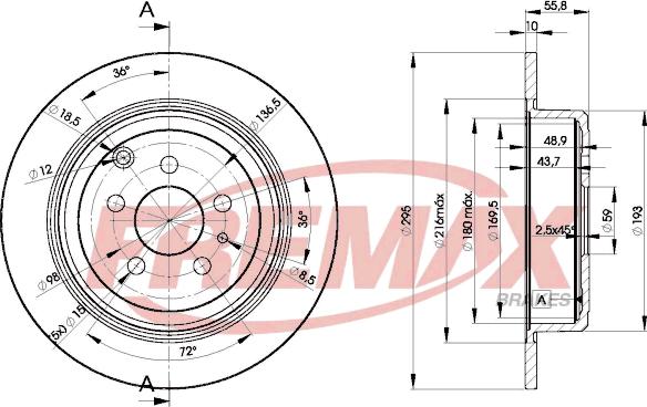 FREMAX BD-4621 - Спирачен диск vvparts.bg