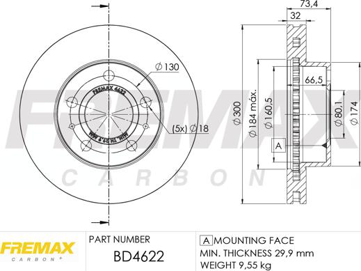 FREMAX BD-4622 - Спирачен диск vvparts.bg