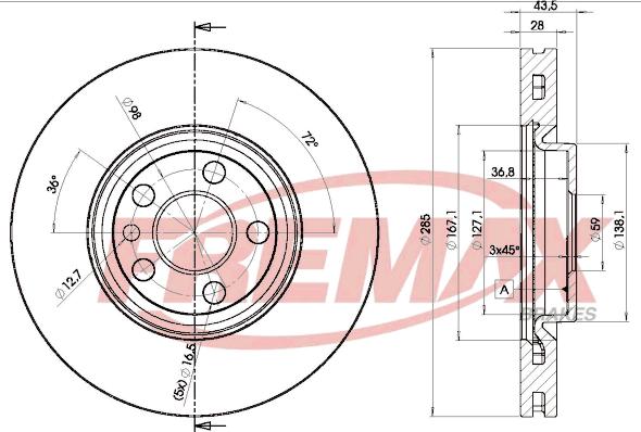 FREMAX BD-4678 - Спирачен диск vvparts.bg