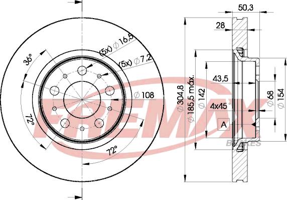 FREMAX BD-4045 - Спирачен диск vvparts.bg