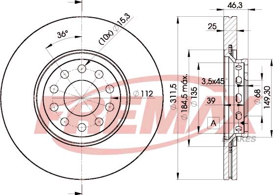 FREMAX BD-4065 - Спирачен диск vvparts.bg