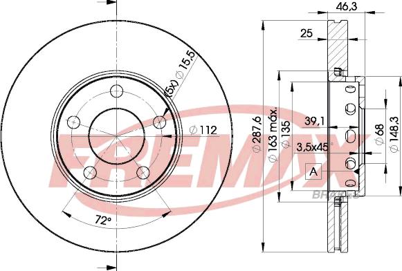 FREMAX BD-4063 - Спирачен диск vvparts.bg