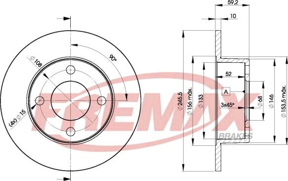 FREMAX BD-4010 - Спирачен диск vvparts.bg