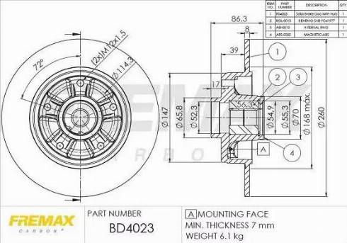 FREMAX BD-4023 - Спирачен диск vvparts.bg