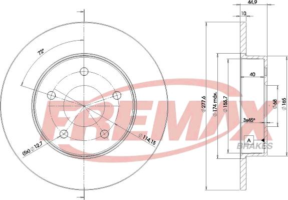 FREMAX BD-4101 - Спирачен диск vvparts.bg