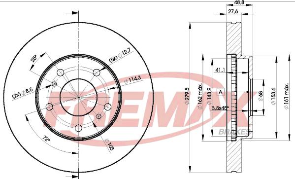 FREMAX BD-4103 - Спирачен диск vvparts.bg