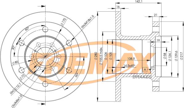 FREMAX BD-4182 - Спирачен диск vvparts.bg