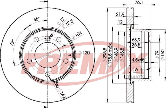 FREMAX BD-4839 - Спирачен диск vvparts.bg