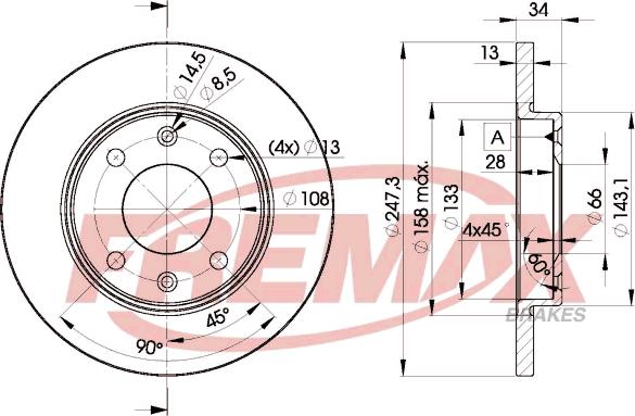 FREMAX BD-4298 - Спирачен диск vvparts.bg