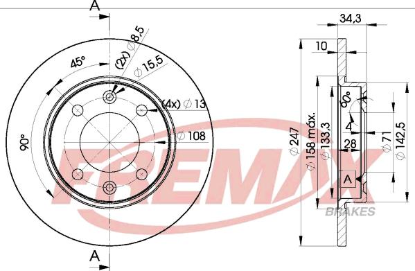 FREMAX BD-4246 - Спирачен диск vvparts.bg