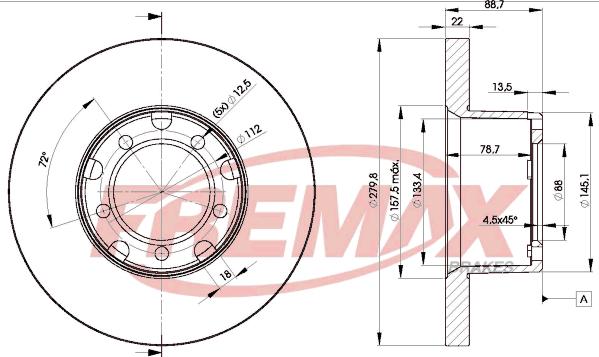 FREMAX BD-4281 - Спирачен диск vvparts.bg