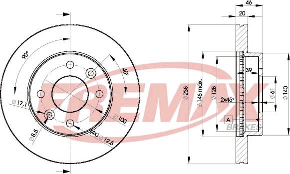 FREMAX BD-4287 - Спирачен диск vvparts.bg