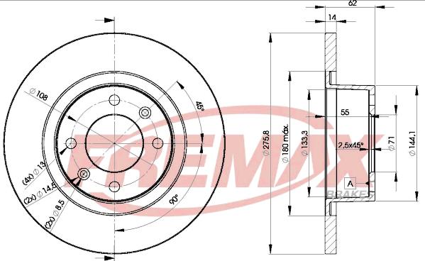 FREMAX BD-4754 - Спирачен диск vvparts.bg