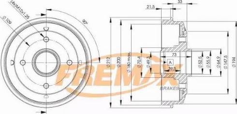 FREMAX BD-4725 - Спирачен барабан vvparts.bg