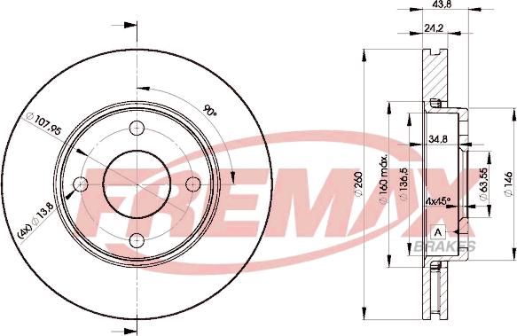 FREMAX BD-5950 - Спирачен диск vvparts.bg