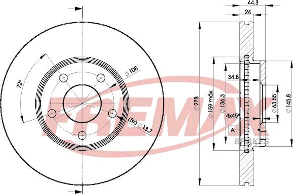 FREMAX BD-5980 - Спирачен диск vvparts.bg