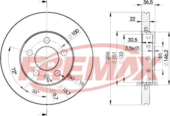 FREMAX BD-5602 - Спирачен диск vvparts.bg