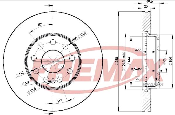 FREMAX BD-5615 - Спирачен диск vvparts.bg