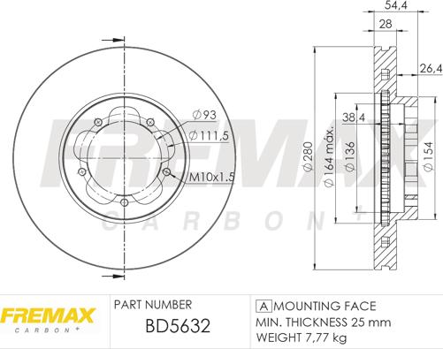 FREMAX BD-5632 - Спирачен диск vvparts.bg