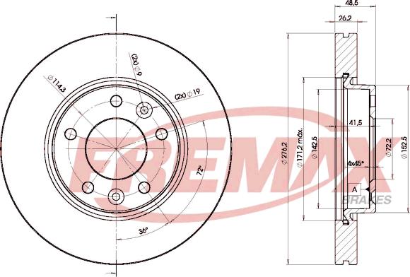 FREMAX BD-5000 - Спирачен диск vvparts.bg