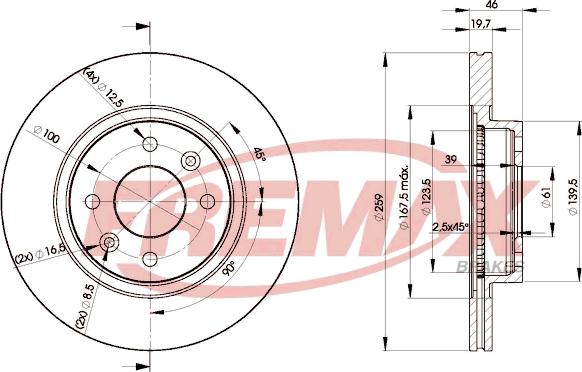 FREMAX BD-5081 - Спирачен диск vvparts.bg