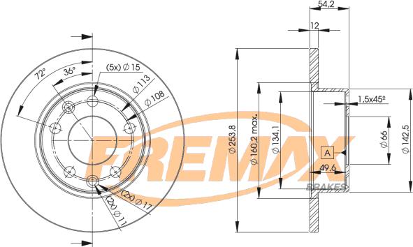 FREMAX BD-5165 - Спирачен диск vvparts.bg