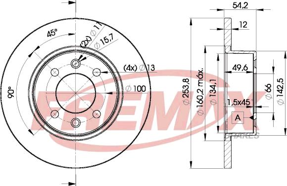 FREMAX BD-5166 - Спирачен диск vvparts.bg