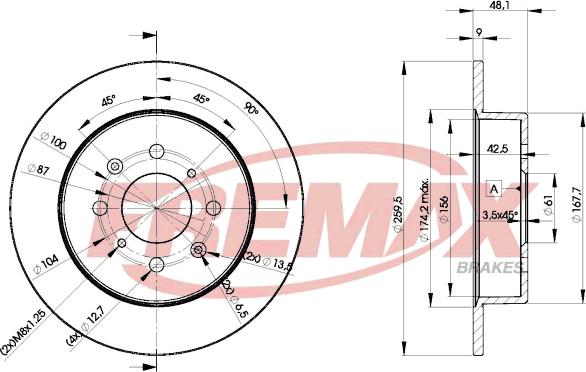 FREMAX BD-5105 - Спирачен диск vvparts.bg