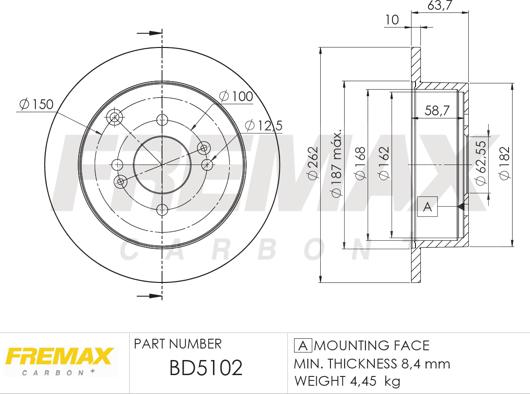 FREMAX BD-5102 - Спирачен диск vvparts.bg