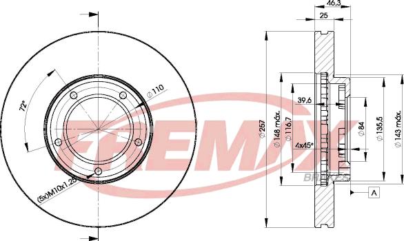 FREMAX BD-5180 - Спирачен диск vvparts.bg