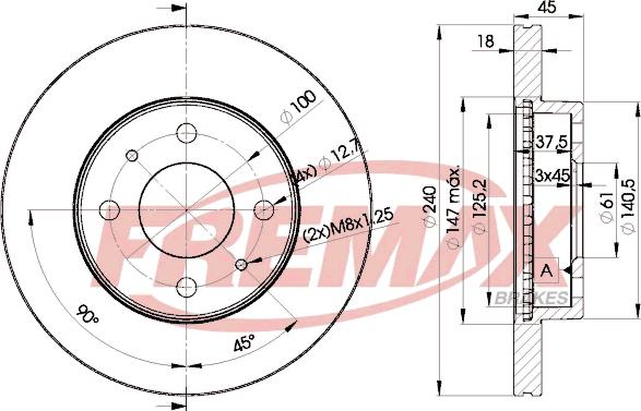 FREMAX BD-5800 - Спирачен диск vvparts.bg