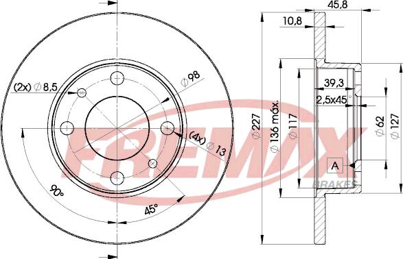 FREMAX BD-5812 - Спирачен диск vvparts.bg