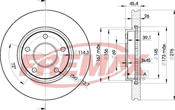 FREMAX BD-5399 - Спирачен диск vvparts.bg