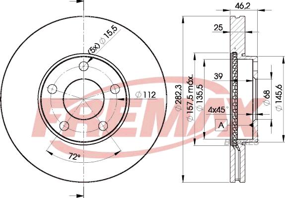 FREMAX BD-5306 - Спирачен диск vvparts.bg