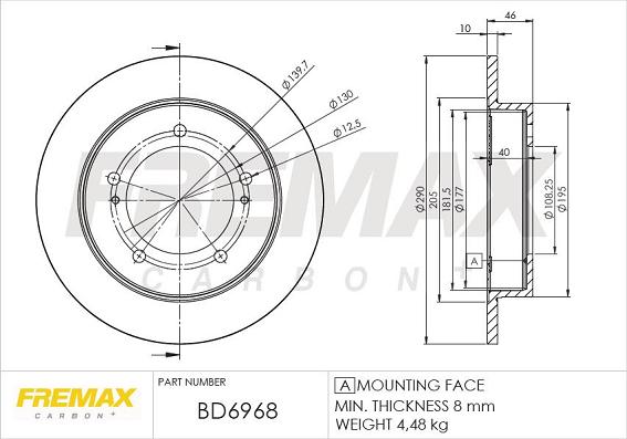 FREMAX BD-6968 - Спирачен диск vvparts.bg