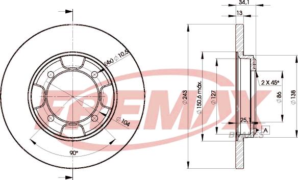 FREMAX BD-6676 - Спирачен диск vvparts.bg