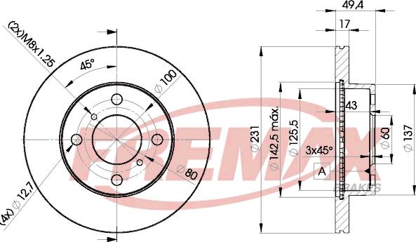 FREMAX BD-6044 - Спирачен диск vvparts.bg