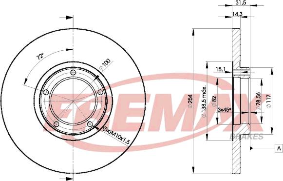 FREMAX BD-6055 - Спирачен диск vvparts.bg