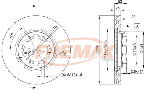 FREMAX BD-6031 - Спирачен диск vvparts.bg