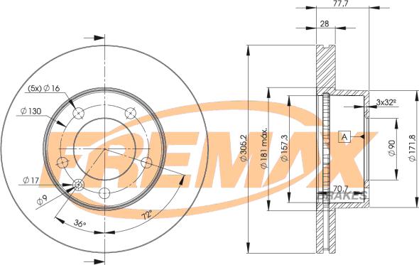 FREMAX BD-6848 - Спирачен диск vvparts.bg